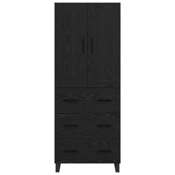 Bufet Pe perete cu sertar 2 pcs Stejar Negru Lemn compozit - WALTI WALTI