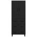Bufet Pe perete cu sertar 2 pcs Stejar Negru Lemn compozit - WALTI WALTI
