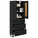Bufet Pe perete cu sertar 2 pcs Stejar Negru Lemn compozit - WALTI WALTI