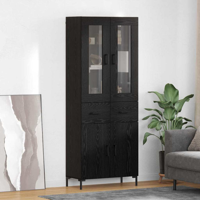 Bufet cu sertar 2 pcs Stejar Negru Lemn compozit - WALTI WALTI