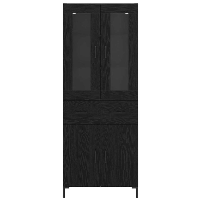 Bufet cu sertar 2 pcs Stejar Negru Lemn compozit - WALTI WALTI