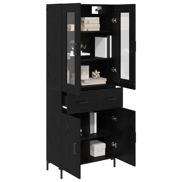 Bufet cu sertar 2 pcs Stejar Negru Lemn compozit - WALTI WALTI