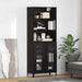 Bufet Pe perete cu sertar 2 pcs Stejar Negru Lemn compozit - WALTI WALTI