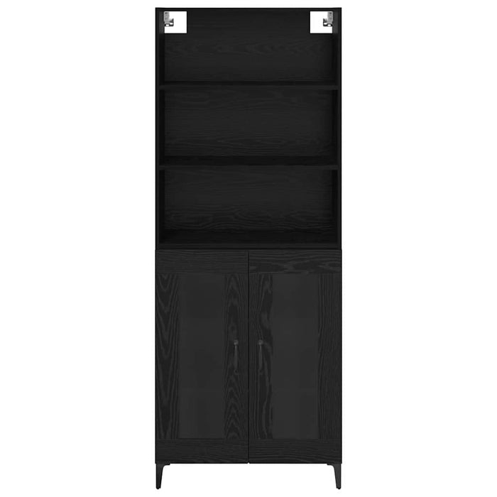 Bufet Pe perete cu sertar 2 pcs Stejar Negru Lemn compozit - WALTI WALTI
