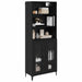 Bufet Pe perete cu sertar 2 pcs Stejar Negru Lemn compozit - WALTI WALTI