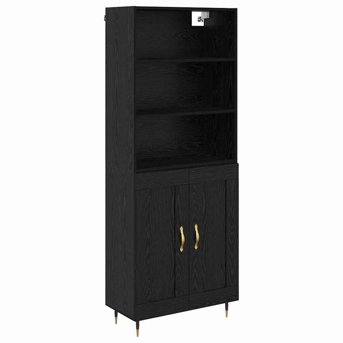 Bufet Stejar negru 69,5 x 34 x 180 cm Lemn compozit - WALTI WALTI