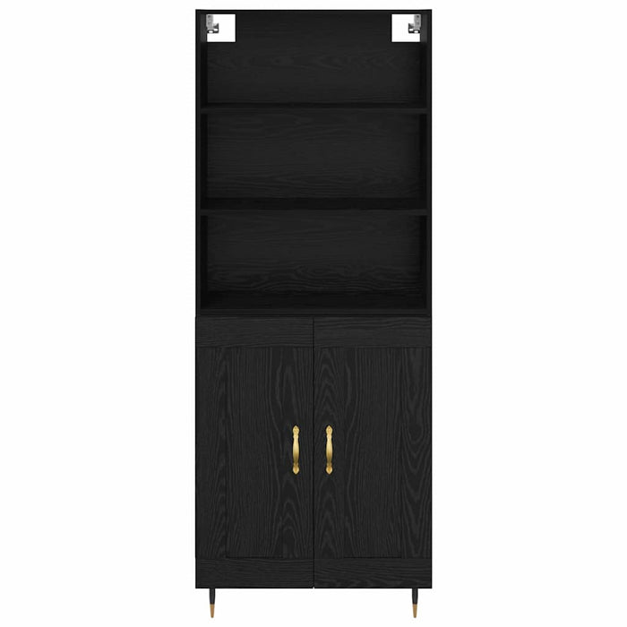 Bufet Stejar negru 69,5 x 34 x 180 cm Lemn compozit - WALTI WALTI