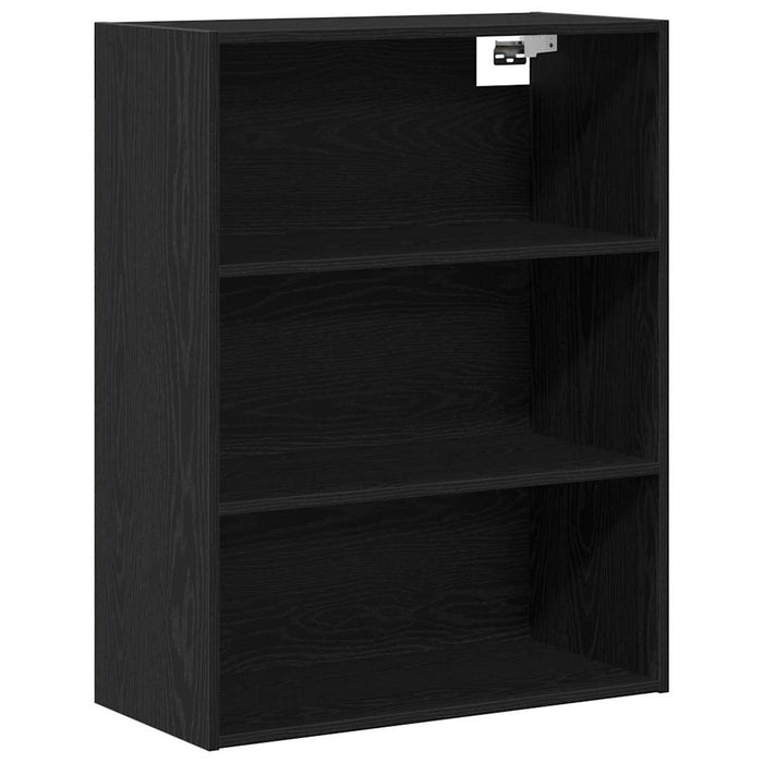Bufet Pe perete cu sertar 2 pcs Stejar Negru Lemn compozit - WALTI WALTI