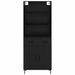 Bufet Pe perete cu sertar 2 pcs Stejar Negru Lemn compozit - WALTI WALTI