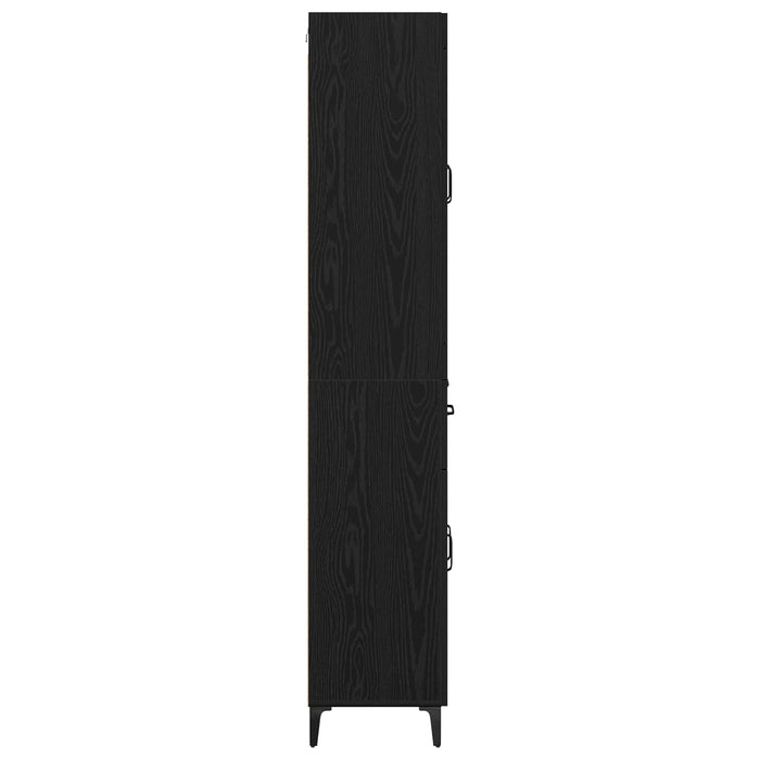 Bufet Pe perete Stejar Negru 69,5 x 34 x 180 cm Lemn compozit - WALTI WALTI