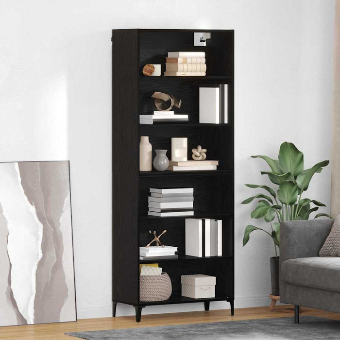 Bufet Pe perete 2 pcs Stejar Negru Lemn compozit - WALTI WALTI
