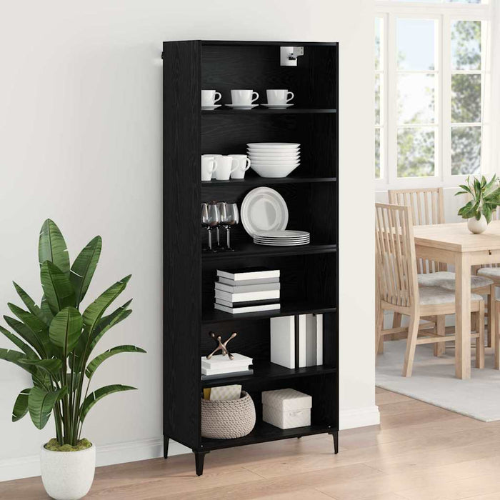Bufet Pe perete 2 pcs Stejar Negru Lemn compozit - WALTI WALTI