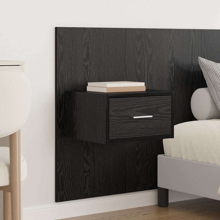 Tăblie cu Noptieră cu sertar 3 pcs Stejar Negru Lemn compozit - WALTI WALTI