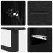 Bufet Pe perete cu sertar 2 pcs Stejar Negru Lemn compozit - WALTI WALTI