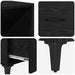 Bufet Pe perete cu sertar 2 pcs Stejar Negru Lemn compozit - WALTI WALTI