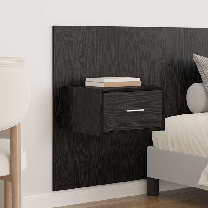 Tăblie cu Noptieră cu sertar 3 pcs Stejar Negru Lemn compozit - WALTI WALTI