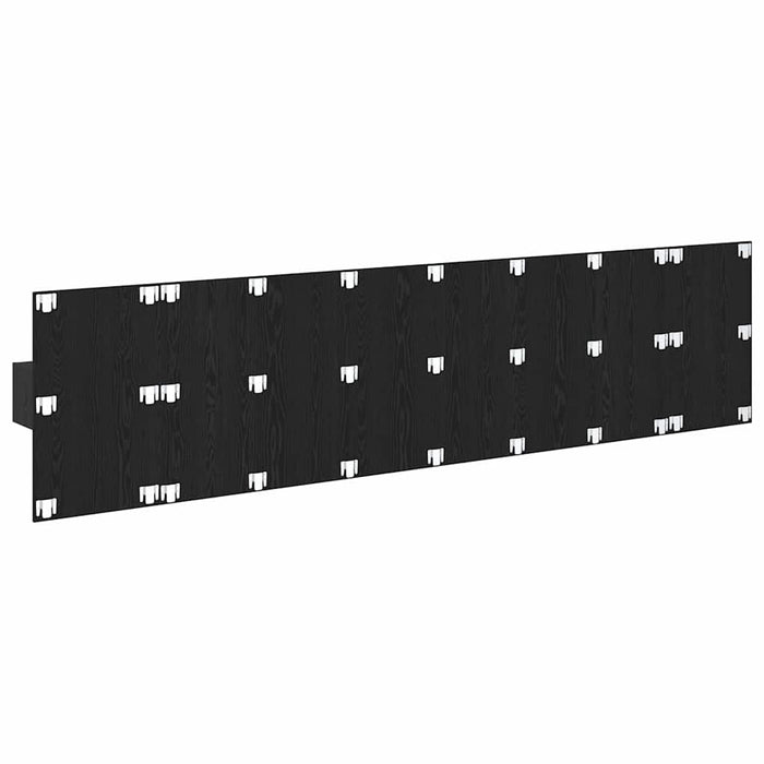 Tăblie cu Noptieră cu sertar 3 pcs Stejar Negru Lemn compozit - WALTI WALTI
