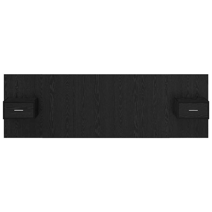 Cap de pat cu noptiere 3 pcs Stejar Negru Lemn compozit - WALTI WALTI