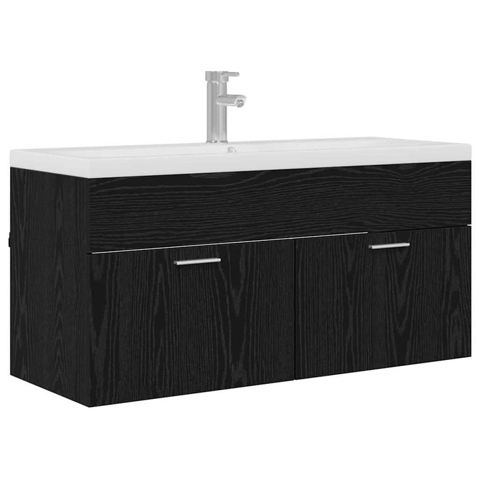 Dulap de Baie Stejar Negru 100 x 38,5 x 46 cm Lemn compozit - WALTI WALTI