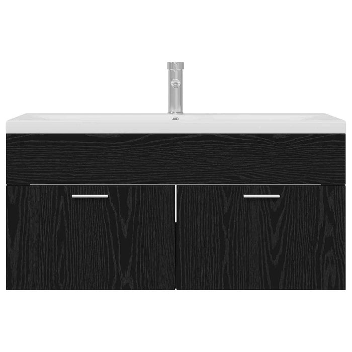 Dulap de Baie Stejar Negru 100 x 38,5 x 46 cm Lemn compozit - WALTI WALTI