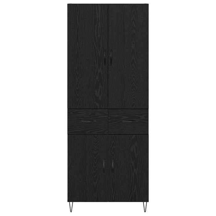 Bufet Pe perete cu sertar 2 pcs Stejar Negru Lemn compozit - WALTI WALTI