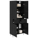 Bufet Pe perete cu sertar 2 pcs Stejar Negru Lemn compozit - WALTI WALTI