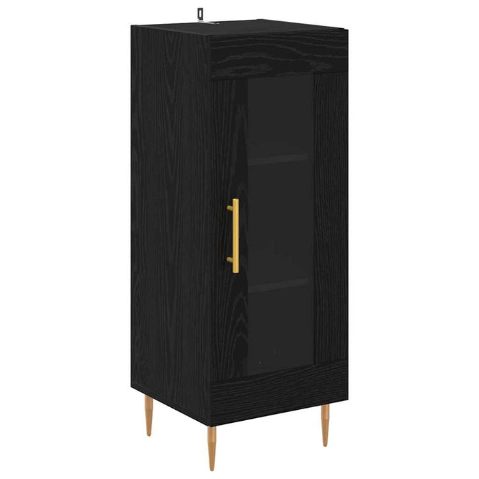 Bufet Stejar Negru 34,5 x 34 x 180 cm Lemn compozit - WALTI WALTI