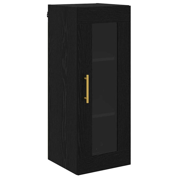 Bufet Stejar Negru 34,5 x 34 x 180 cm Lemn compozit - WALTI WALTI