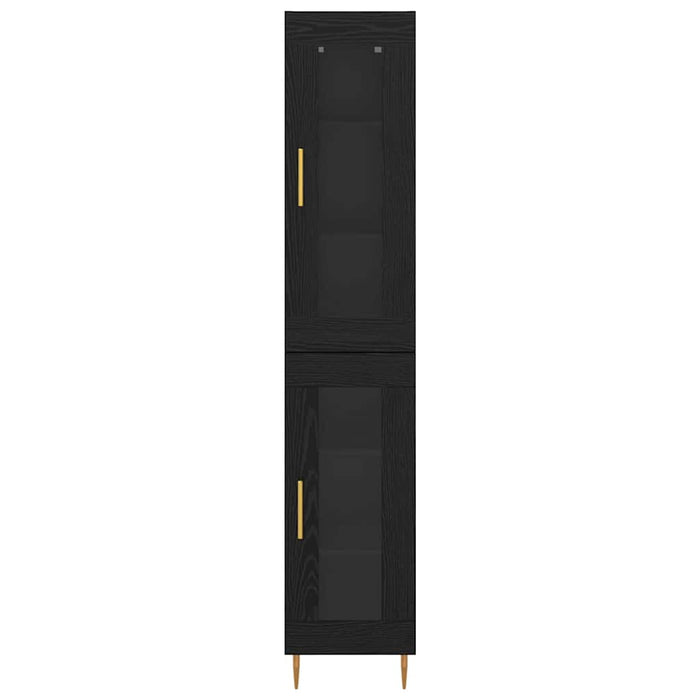 Bufet Stejar Negru 34,5 x 34 x 180 cm Lemn compozit - WALTI WALTI