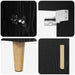 Bufet Pe perete 2 pcs Stejar Negru Lemn compozit - WALTI WALTI