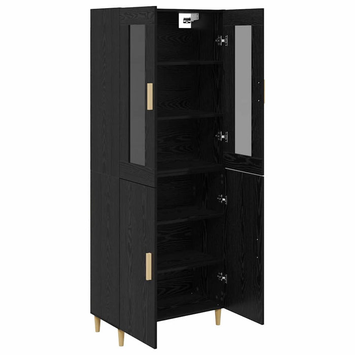 Bufet Pe perete 2 pcs Stejar Negru Lemn compozit - WALTI WALTI