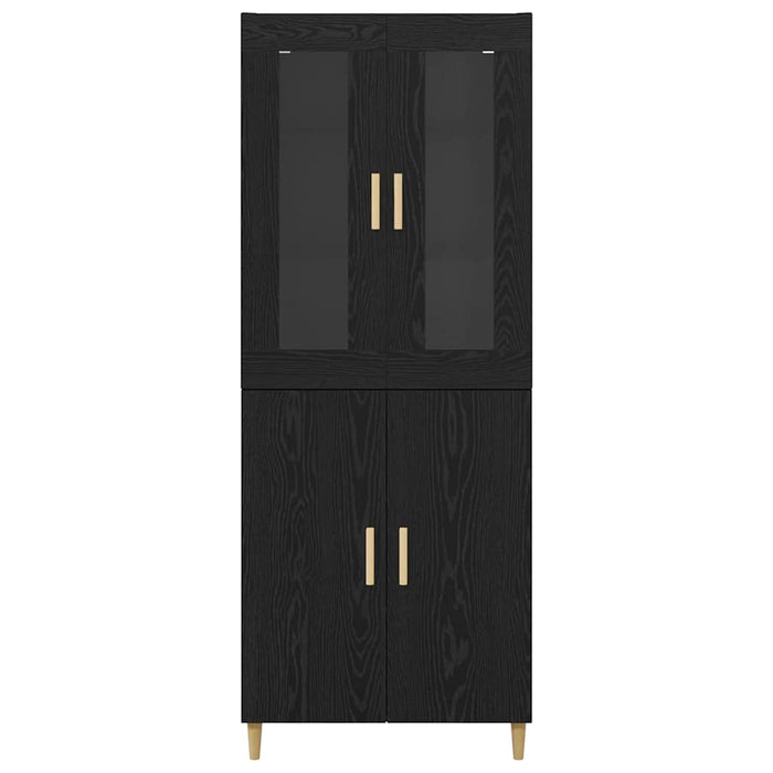 Bufet Pe perete 2 pcs Stejar Negru Lemn compozit - WALTI WALTI