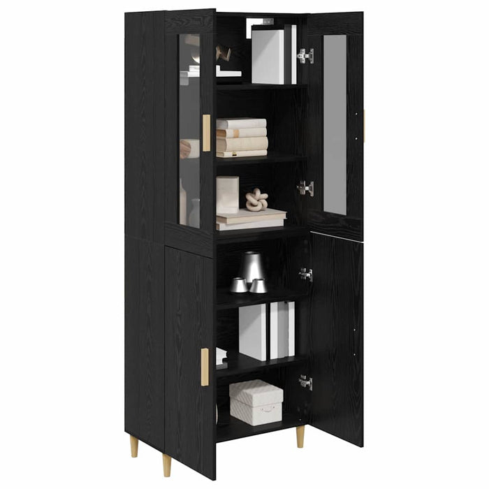 Bufet Pe perete 2 pcs Stejar Negru Lemn compozit - WALTI WALTI