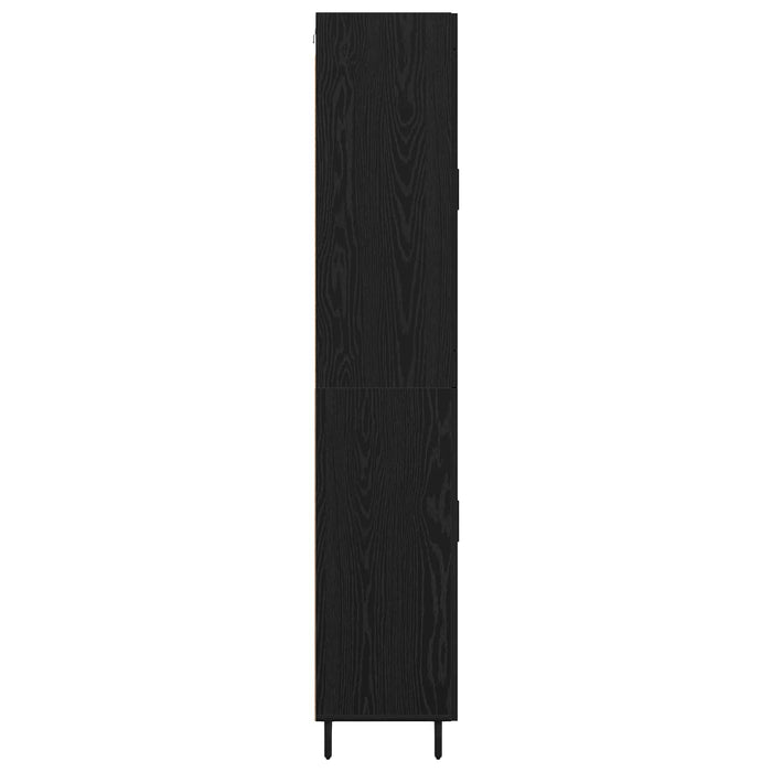 Bufet Pe perete Stejar Negru 69,5 x 34 x 180 cm Lemn compozit - WALTI WALTI