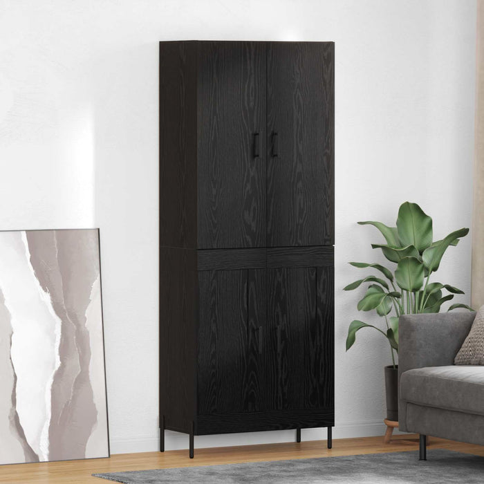 Bufet Pe perete Stejar Negru 69,5 x 34 x 180 cm Lemn compozit - WALTI WALTI