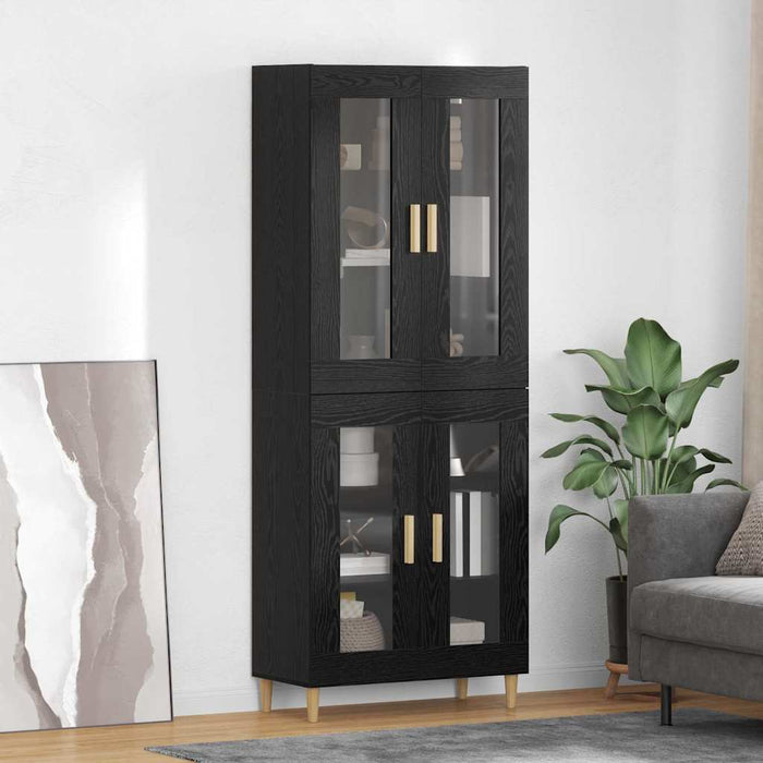 Bufet Stejar Negru 69,5 x 34 x 180 cm Lemn compozit - WALTI WALTI