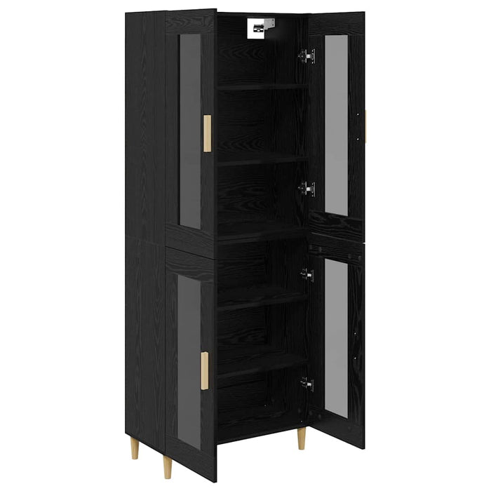 Bufet Stejar Negru 69,5 x 34 x 180 cm Lemn compozit - WALTI WALTI