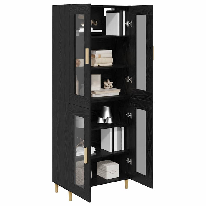 Bufet Stejar Negru 69,5 x 34 x 180 cm Lemn compozit - WALTI WALTI