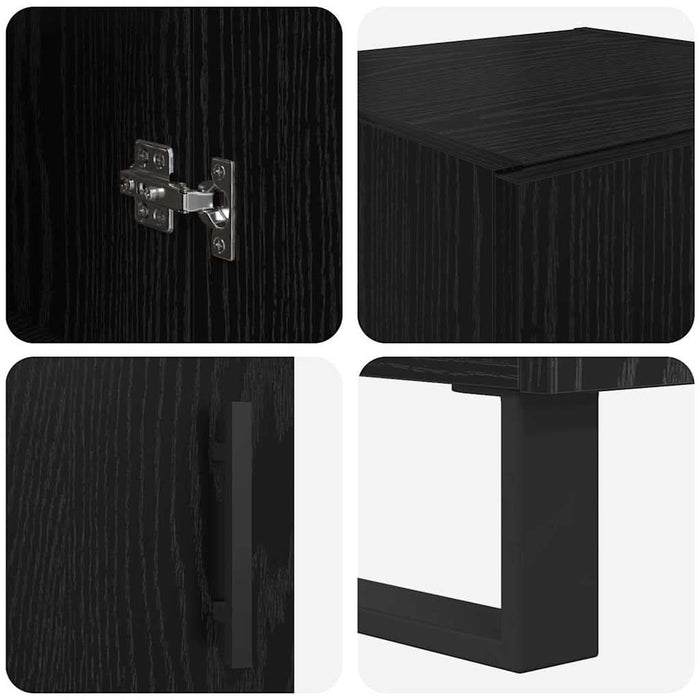 Bufet Stejar Negru 69,5 x 34 x 180 cm Lemn compozit - WALTI WALTI