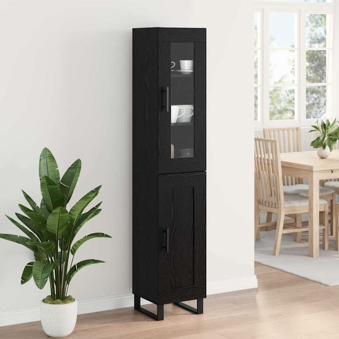 Bufet Stejar Negru 69,5 x 34 x 180 cm Lemn compozit - WALTI WALTI