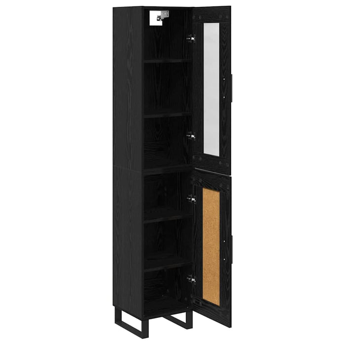 Bufet Stejar Negru 69,5 x 34 x 180 cm Lemn compozit - WALTI WALTI