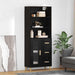 Bufet 2 pcs Stejar Negru 69,5 x 34 x 180 cm Lemn compozit - WALTI WALTI