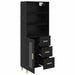 Bufet 2 pcs Stejar Negru 69,5 x 34 x 180 cm Lemn compozit - WALTI WALTI