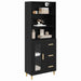 Bufet 2 pcs Stejar Negru 69,5 x 34 x 180 cm Lemn compozit - WALTI WALTI