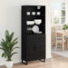 Bufet cu sertar 2 pcs Stejar Negru Lemn compozit - WALTI WALTI