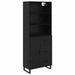 Bufet cu sertar 2 pcs Stejar Negru Lemn compozit - WALTI WALTI
