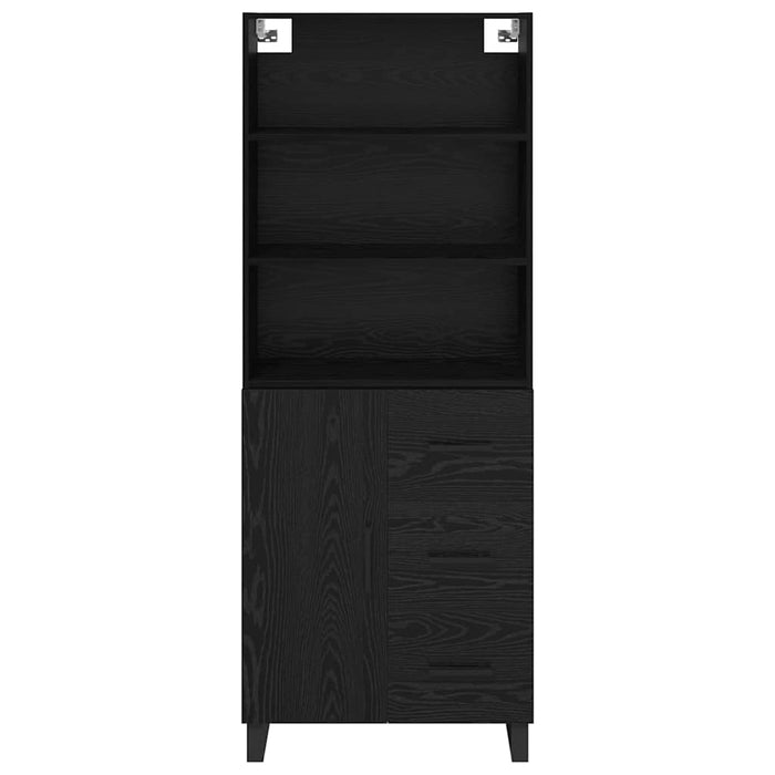 Bufet cu sertar 2 pcs Stejar Negru Lemn compozit - WALTI WALTI