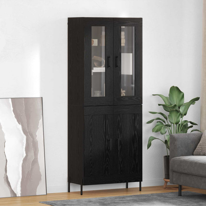 Bufet Pe perete Stejar Negru 69,5 x 34 x 180 cm Lemn compozit - WALTI WALTI