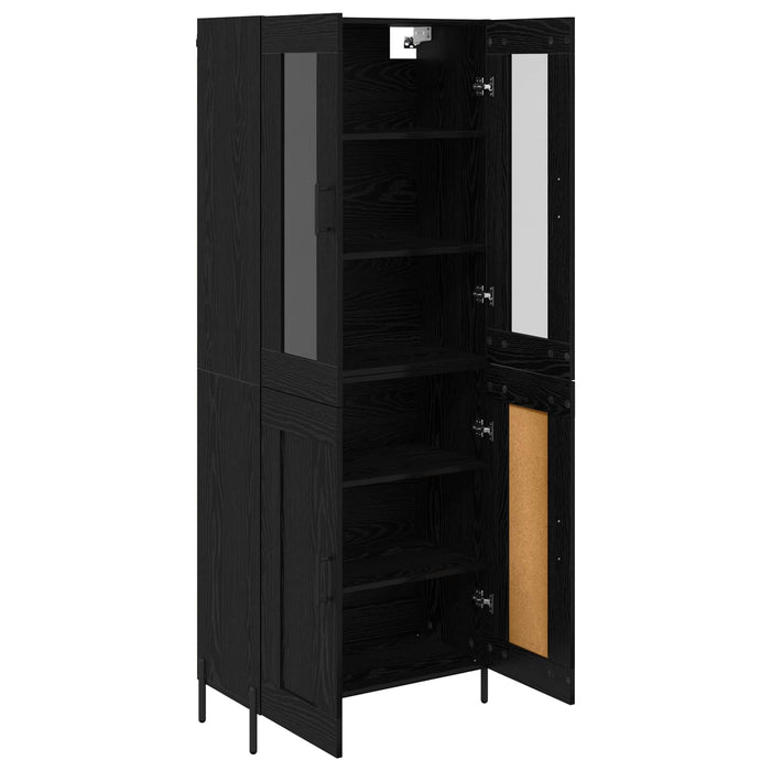 Bufet Pe perete Stejar Negru 69,5 x 34 x 180 cm Lemn compozit - WALTI WALTI