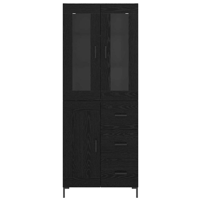 Bufet cu sertar 2 pcs Stejar Negru Lemn compozit - WALTI WALTI